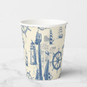 Icoate oceaangeïnspireerde gegevens papieren bekers (Rechts)