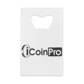 iCoinProLogo zwart Creditkaart Flessenopener (Achterkant)