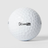iCoinProLogo zwart Golfballen (Voorkant)