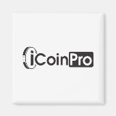 iCoinProLogo zwart Magneet (Voorkant)