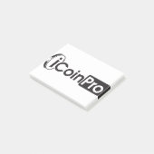 iCoinProLogo zwart Post-it® Notes (Schuin)