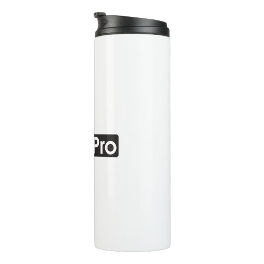 iCoinProLogo zwart Thermosbeker (Geroteerd rechts)