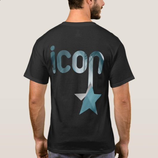 ICON Achterdruk T-shirt Trend Abstract Blue Ocean