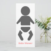 ICON Baby shower Uitnodigen Kaart (Staand voorkant)