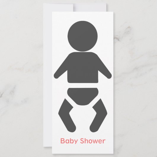 ICON Baby shower Uitnodigen Kaart (Voorkant)