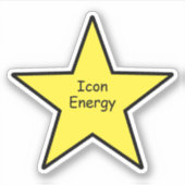 Icon Energy Star Sticker – Grappige Minimaal Stick (Voorkant)