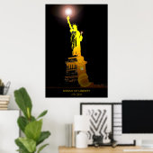 Icon of Freedom: Vrijheidsbeeld Travel Poster (Thuiskantoor)