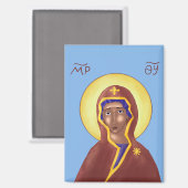 Icon of the Mother of God Magneet (Voorkant / Achterkant)