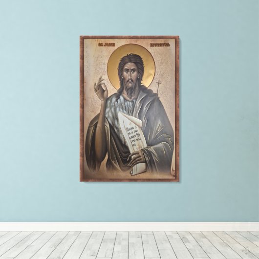 Icon of the Saint John Canvas Afdruk (Insitu (Houten vloer))