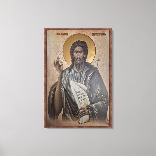 Icon of the Saint John Canvas Afdruk (Voorkant)