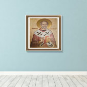 Icon of the Saint Nicholas Canvas Afdruk (Insitu (Houten vloer))