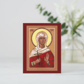 Icon Prayer Kaart Saint Zoe - Blank op achterzijde (Staand voorkant)