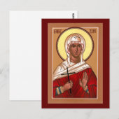 Icon Prayer Kaart Saint Zoe - Blank op achterzijde (Voorkant / Achterkant)