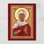 Icon Prayer Kaart Saint Zoe - Blank op achterzijde (Voorkant)