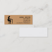 Icon Silhouette Court Reporter Typist Secretary Mini Visitekaartje (Voorkant / Achterkant)