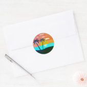 Icon Summer Beach Ronde Sticker (Envelop)