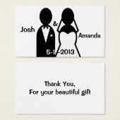 Icon Wedding Couple Dank u kaart (Voorkant /achterkant)