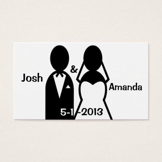 Icon Wedding Couple Dank u kaart (Voorkant)