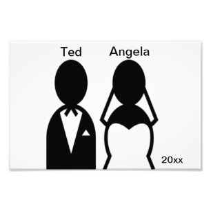 Icon Wedding Couple Foto Afdruk