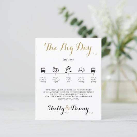 Icon Wedding Itinerary (Staand voorkant)