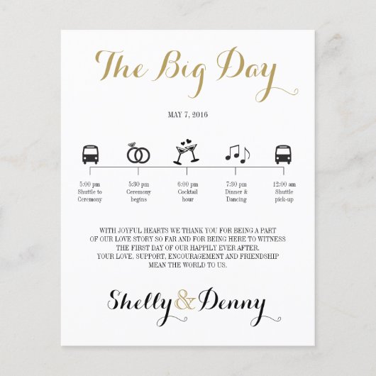 Icon Wedding Itinerary (Voorkant)