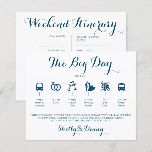 Icon Wedding Itinerary (Voorkant / Achterkant)