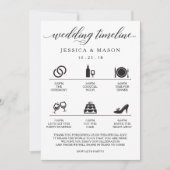 Icon Wedding Itinerary and Wedding Welcome Kaart (Voorkant)
