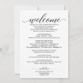 Icon Wedding Itinerary and Wedding Welcome Kaart (Achterkant)