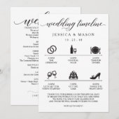 Icon Wedding Itinerary and Wedding Welcome Kaart (Voorkant / Achterkant)