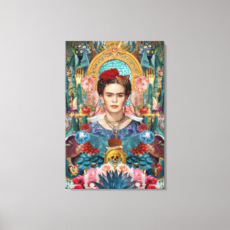 icone-mexicaine-frida-kahlo canvas afdruk