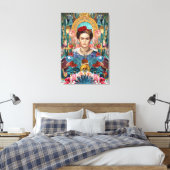 icone-mexicaine-frida-kahlo canvas afdruk (Insitu (Slaapkamer))