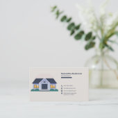 Iconen & Cartoon House - Makelaar Visitekaartje (Staand voorkant)