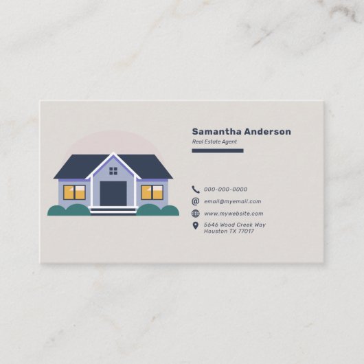 Iconen & Cartoon House - Makelaar Visitekaartje (Voorkant)