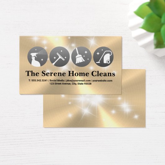 Iconen reinigen | Sparkles Visitekaartje (Bureau)