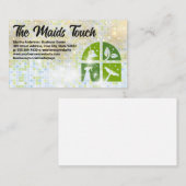 Iconen reinigen | Tegels en sparkels Visitekaartje (Voorkant / Achterkant)