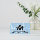 Iconen reinigen | Zeepbellen achtergrond Visitekaartje (Staand voorkant)