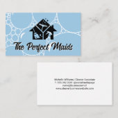 Iconen reinigen | Zeepbellen achtergrond Visitekaartje (Voorkant / Achterkant)