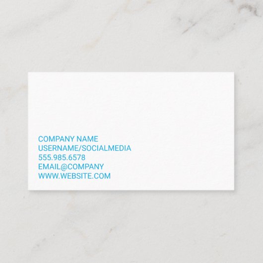 Iconen reinigen | Zeepbellen | schoonmaakster Visitekaartje (Achterkant)