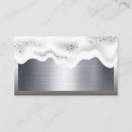 Iconen reinigen | zeepschuim | Metallic Visitekaartje (Achterkant)