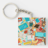 Iconen schoolapparatuur sleutelhanger (Voorkant)