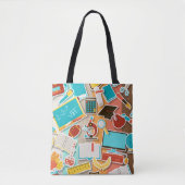 Iconen schoolapparatuur tote bag (Voorkant)