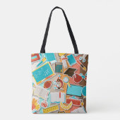 Iconen schoolapparatuur tote bag (Achterkant)