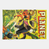 ICONIC 1940'S SCI FI PULP COMICS THEEDOEK (Horizontaal)