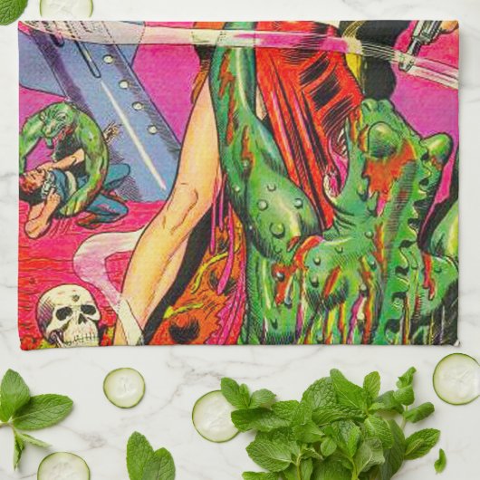 ICONIC 1940's SCIENCE FICTION COMICS Theedoek (Gevouwen)