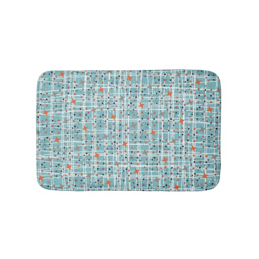 Iconic 1950's Atomic Starburst Retro Design Badmat (Voorkant)