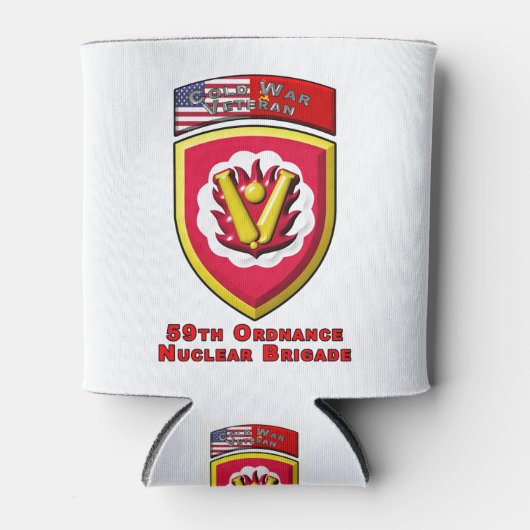 Iconic 59th Ordnance Nuclear Brigade Blikjeskoeler (Voorkant)