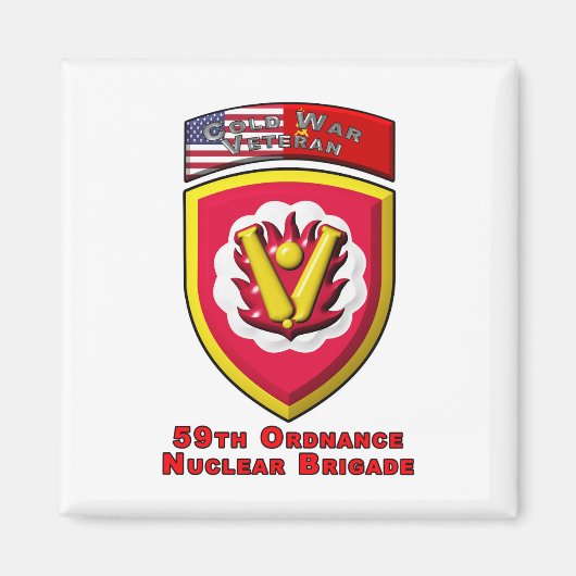 Iconic 59th Ordnance Nuclear Brigade Magneet (Voorkant)