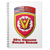 Iconic 59th Ordnance Nuclear Brigade Notitieboek (Voorkant)