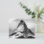 Iconic Alpine Mountain Matterhorn Black and White Briefkaart (Staand voorkant)