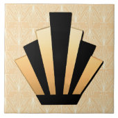 Iconic Art Deco Mirror Shape-keramiek Tegeltje (Voorkant)